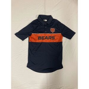 Chicago Bears Fanatics Polo Shirt Navy Blue NFL Football Sports Men's Size Small